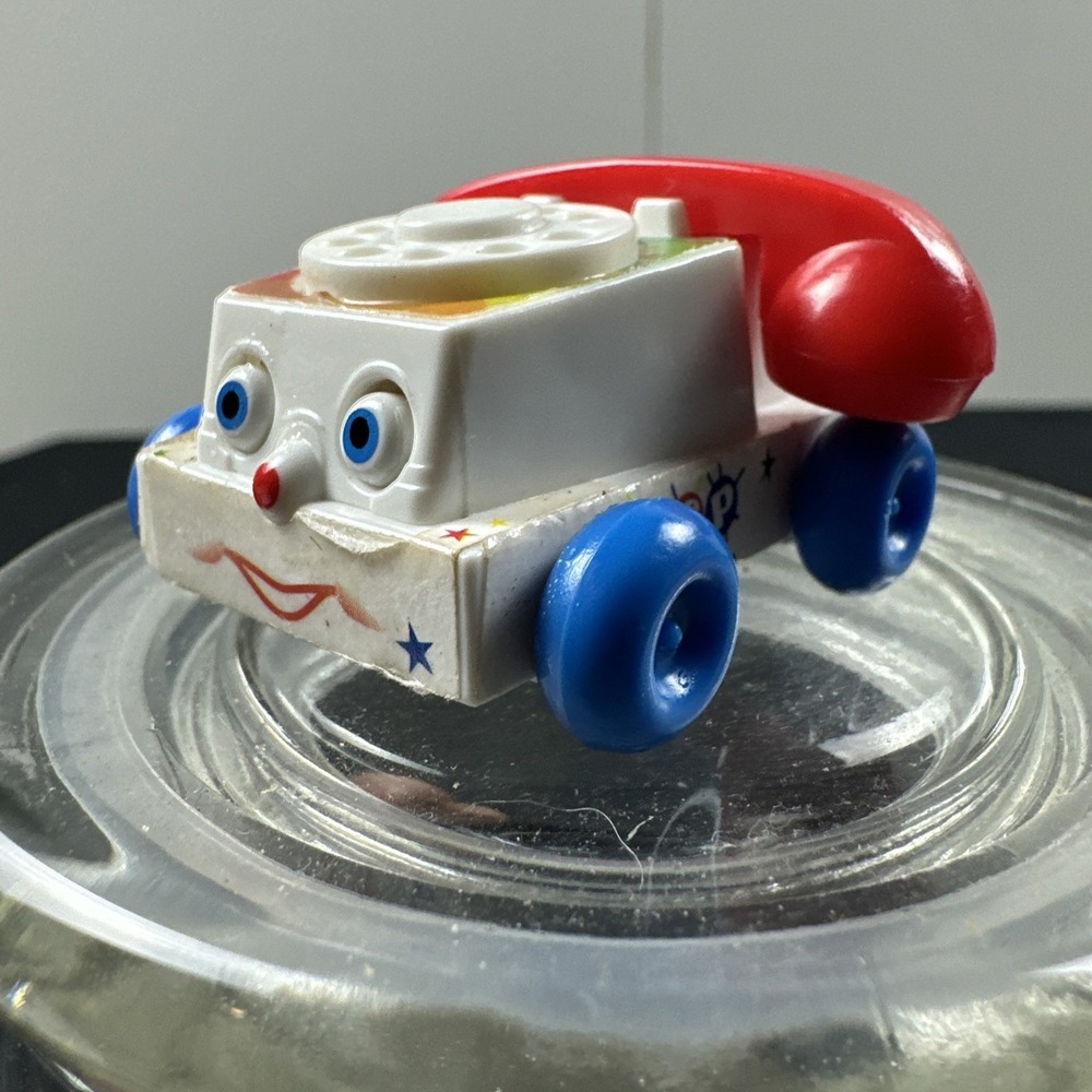 Miniature World's Smallest Vintage 747 Fisher Price Chatter Telephone 1.5"